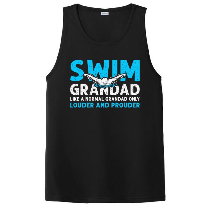 Swim Grandad Funny Swimming Grandad Of A Swimmer Grandad PosiCharge Competitor Tank