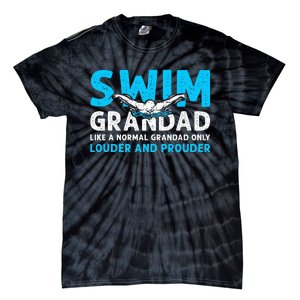 Swim Grandad Funny Swimming Grandad Of A Swimmer Grandad Tie-Dye T-Shirt