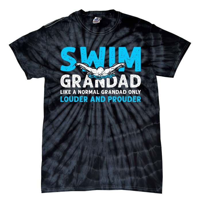 Swim Grandad Funny Swimming Grandad Of A Swimmer Grandad Tie-Dye T-Shirt