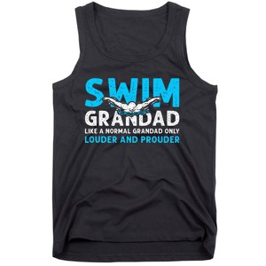 Swim Grandad Funny Swimming Grandad Of A Swimmer Grandad Tank Top