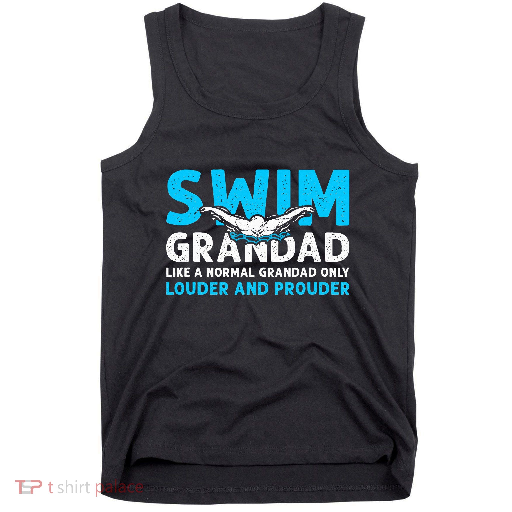 Swim Grandad Funny Swimming Grandad Of A Swimmer Grandad Tank Top