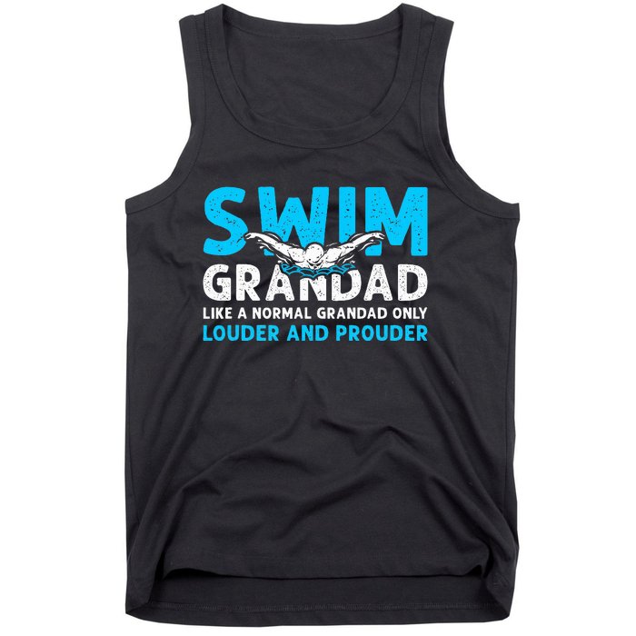 Swim Grandad Funny Swimming Grandad Of A Swimmer Grandad Tank Top