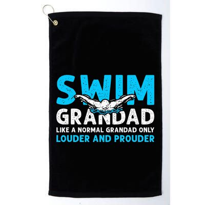 Swim Grandad Funny Swimming Grandad Of A Swimmer Grandad Golf Towel