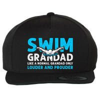 Swim Grandad Funny Swimming Grandad Of A Swimmer Grandad Wool Snapback Cap