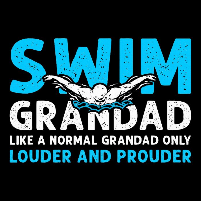Swim Grandad Funny Swimming Grandad Of A Swimmer Grandad Wool Snapback Cap