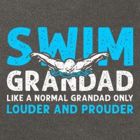 Swim Grandad Funny Swimming Grandad Of A Swimmer Grandad Cotton Canvas Backpack