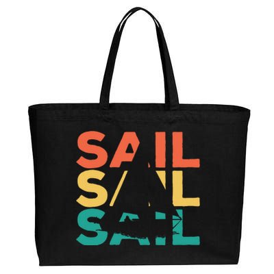 Sailing Gift For Sailors & Skippers Cotton Canvas Jumbo Tote