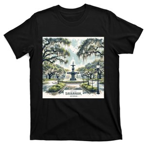 Savannah Georgia Fountain Forsyth Park T-Shirt