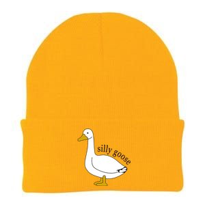 Silly Goose Funny Goose Meme Cute Goose Trendy Clothing Knit Cap Winter Beanie