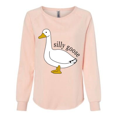 Silly Goose Funny Goose Meme Cute Goose Trendy Clothing Womens California Wash Sweatshirt