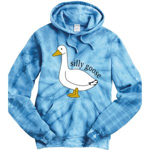 Silly Goose Funny Goose Meme Cute Goose Trendy Clothing Tie Dye Hoodie