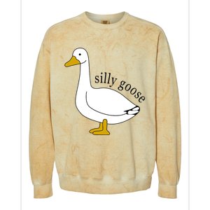 Silly Goose Funny Goose Meme Cute Goose Trendy Clothing Colorblast Crewneck Sweatshirt