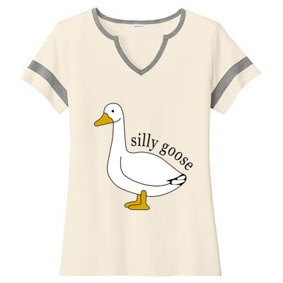 Silly Goose Funny Goose Meme Cute Goose Trendy Clothing Ladies Halftime Notch Neck Tee