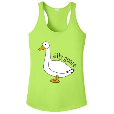 Silly Goose Funny Goose Meme Cute Goose Trendy Clothing Ladies PosiCharge Competitor Racerback Tank