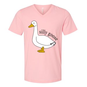 Silly Goose Funny Goose Meme Cute Goose Trendy Clothing V-Neck T-Shirt