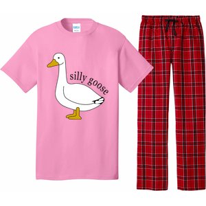 Silly Goose Funny Goose Meme Cute Goose Trendy Clothing Pajama Set