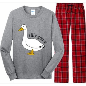 Silly Goose Funny Goose Meme Cute Goose Trendy Clothing Long Sleeve Pajama Set