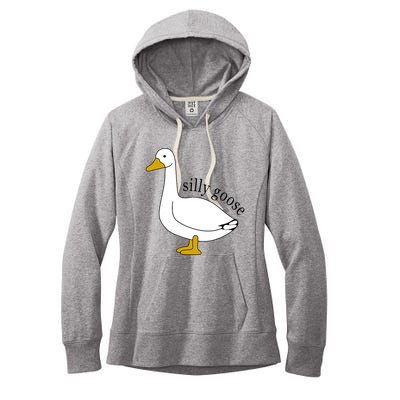 Silly Goose Funny Goose Meme Cute Goose Trendy Clothing Women's Fleece Hoodie