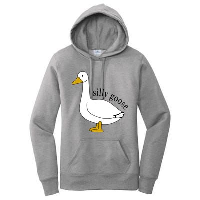 Silly Goose Funny Goose Meme Cute Goose Trendy Clothing Women's Pullover Hoodie