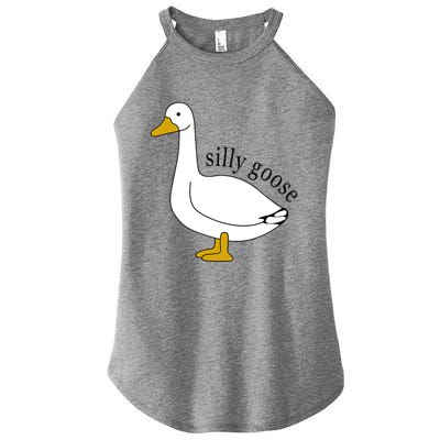 Silly Goose Funny Goose Meme Cute Goose Trendy Clothing Women's Perfect Tri Rocker Tank