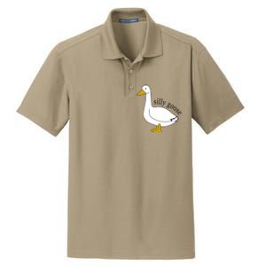 Silly Goose Funny Goose Meme Cute Goose Trendy Clothing Dry Zone Grid Polo