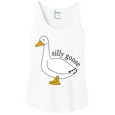 Silly Goose Funny Goose Meme Cute Goose Trendy Clothing Ladies Essential Tank