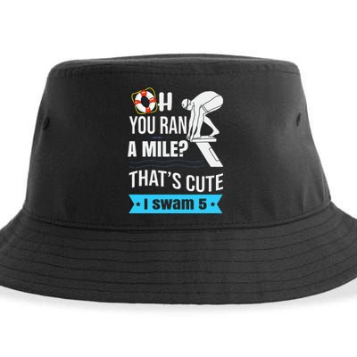 Swimmer Gift Funny Swimming Sports Quote Sustainable Bucket Hat