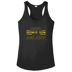 Stepson Gift For Bonus Son Best Bonus Son In Galaxy Ladies PosiCharge Competitor Racerback Tank