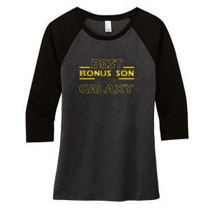 Stepson Gift For Bonus Son Best Bonus Son In Galaxy Women's Tri-Blend 3/4-Sleeve Raglan Shirt