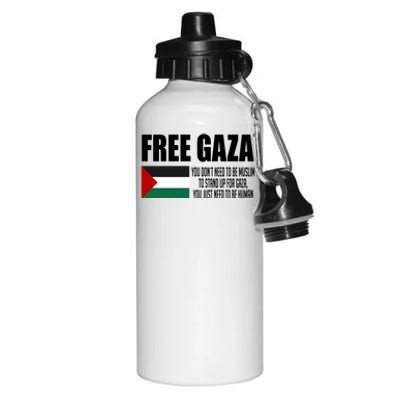 Save Gaza Free Palestine Free Gaza Proud Gaza Palestine Gift Aluminum Water Bottle 