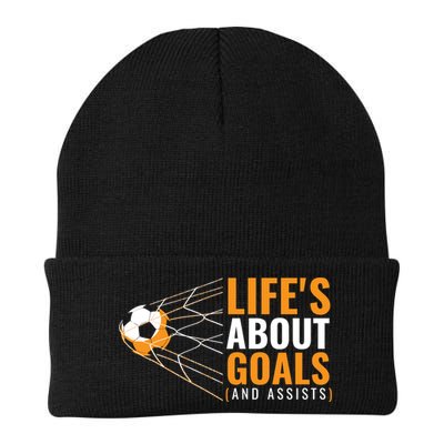 Soccer Gift For Boys 'Life's About Goals' Boys Soccer Gift Beanie