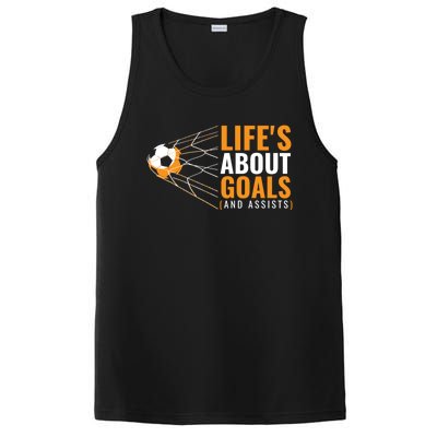 Soccer Gift For Boys 'Life's About Goals' Boys Soccer Gift PosiCharge Competitor Tank