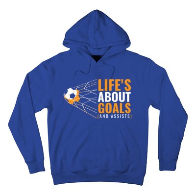 Soccer Gift For Boys 'Life's About Goals' Boys Soccer Gift Hoodie