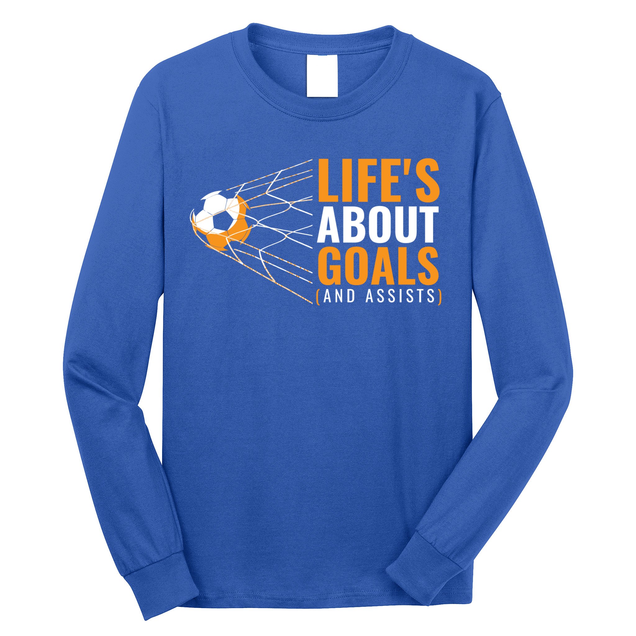 Soccer Gift For Boys 'Life's About Goals' Boys Soccer Gift Long Sleeve Shirt