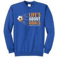 Soccer Gift For Boys 'Life's About Goals' Boys Soccer Gift Sweatshirt