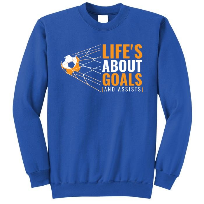 Soccer Gift For Boys 'Life's About Goals' Boys Soccer Gift Sweatshirt