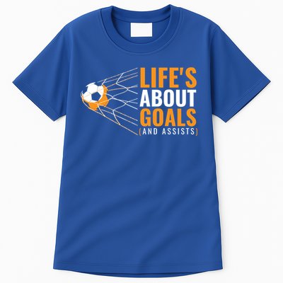 Soccer Gift For Boys 'Life's About Goals' Boys Soccer Gift Tall T-Shirt
