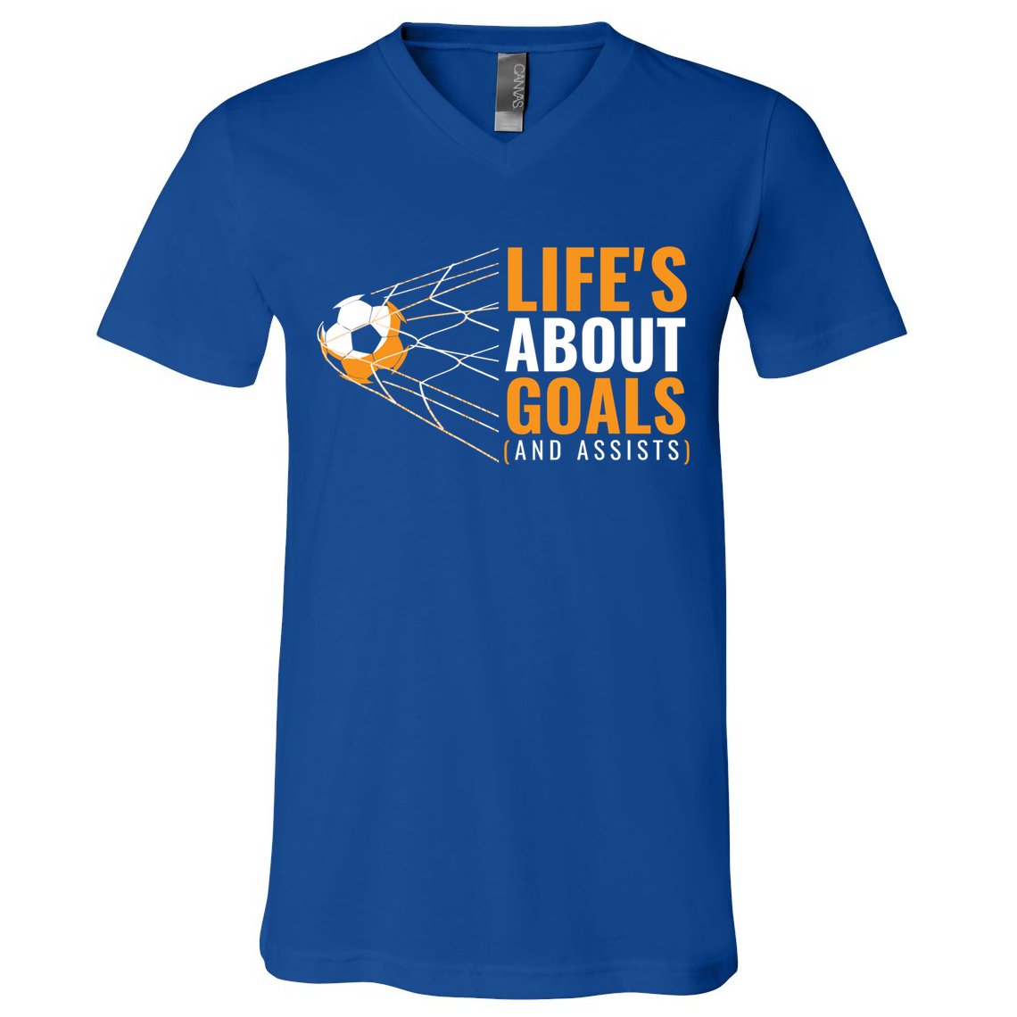 Soccer Gift For Boys 'Life's About Goals' Boys Soccer Gift V-Neck T-Shirt