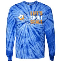 Soccer Gift For Boys 'Life's About Goals' Boys Soccer Gift Tie-Dye Long Sleeve Shirt