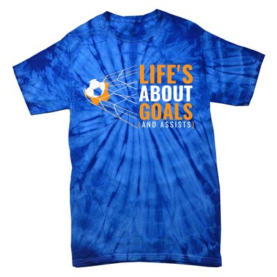 Soccer Gift For Boys 'Life's About Goals' Boys Soccer Gift Tie-Dye T-Shirt