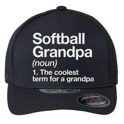 Softball Grandpa Funny Softball Grandpa Softball Lover Flexfit Unipanel Trucker Cap