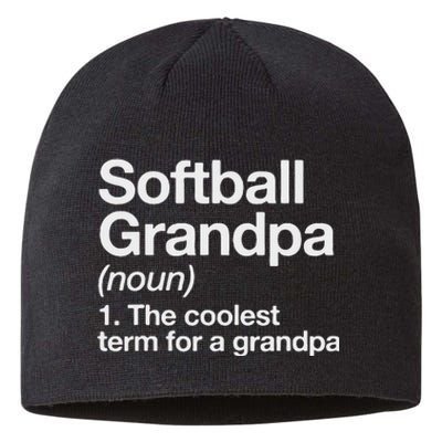 Softball Grandpa Funny Softball Grandpa Softball Lover Sustainable Beanie