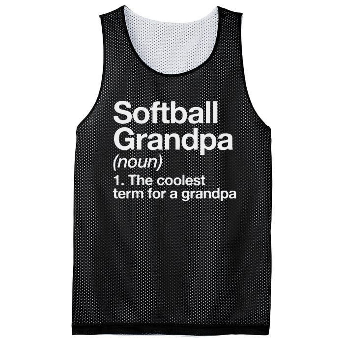 Softball Grandpa Funny Softball Grandpa Softball Lover Mesh Reversible Basketball Jersey Tank