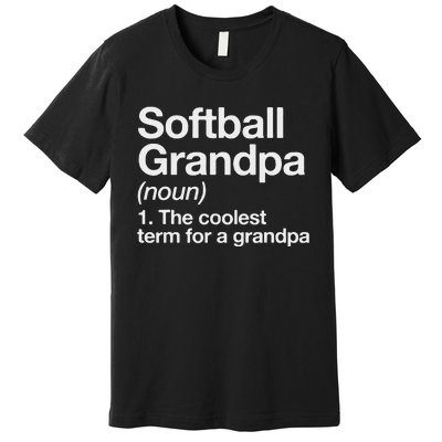 Softball Grandpa Funny Softball Grandpa Softball Lover Premium T-Shirt