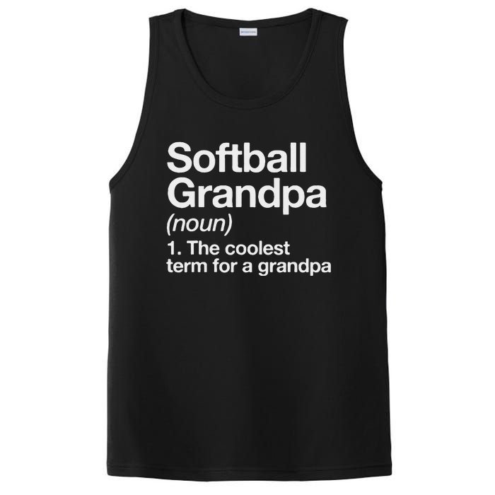 Softball Grandpa Funny Softball Grandpa Softball Lover PosiCharge Competitor Tank