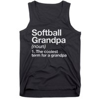 Softball Grandpa Funny Softball Grandpa Softball Lover Tank Top