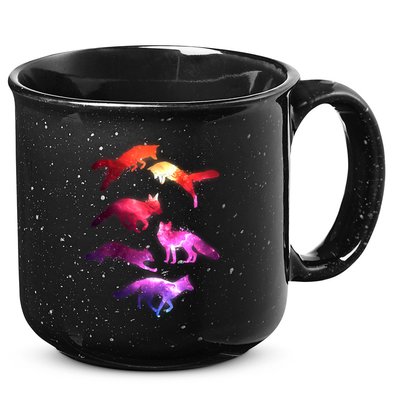 Space Galaxy Foxes 15oz Campfire Ceramic Mug