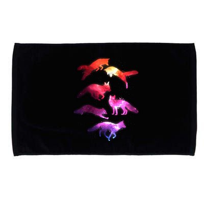 Space Galaxy Foxes Microfiber Hand Towel