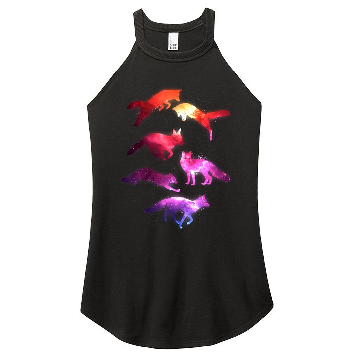 Space Galaxy Foxes Women's Perfect Tri Rocker Tank