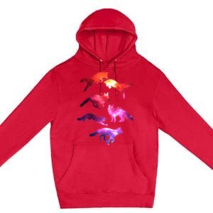 Space Galaxy Foxes Premium Pullover Hoodie